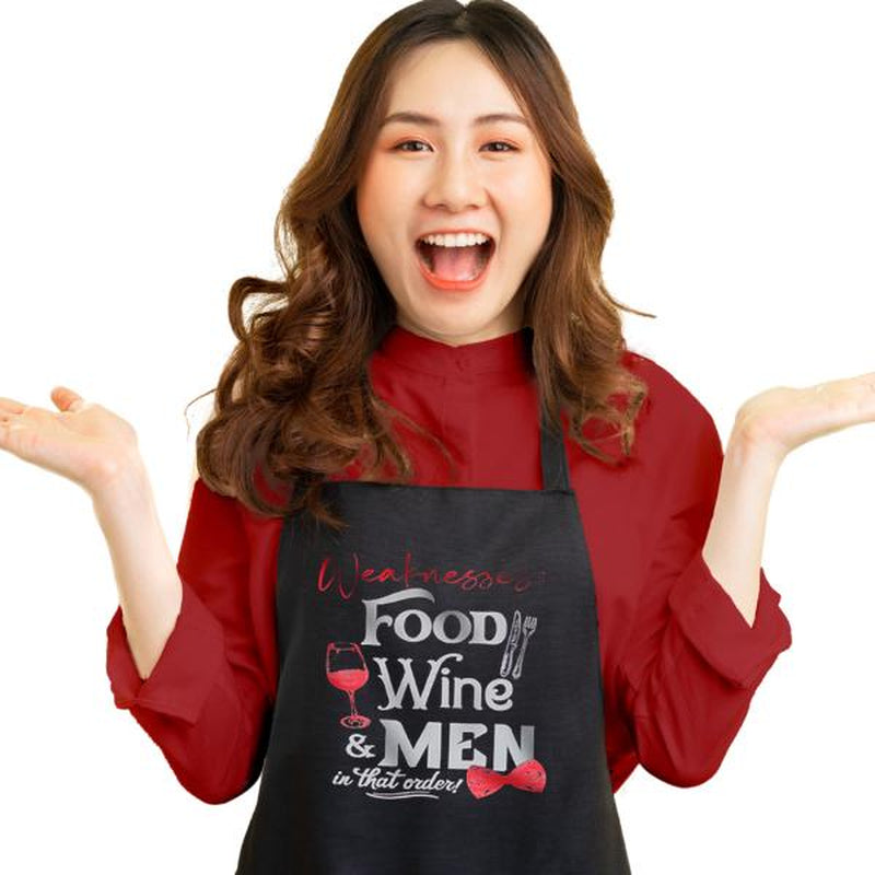 Fay People Wine Gifts for Women or Funny Aprons for Women - Black, Adjustable and Fits Most Sizes